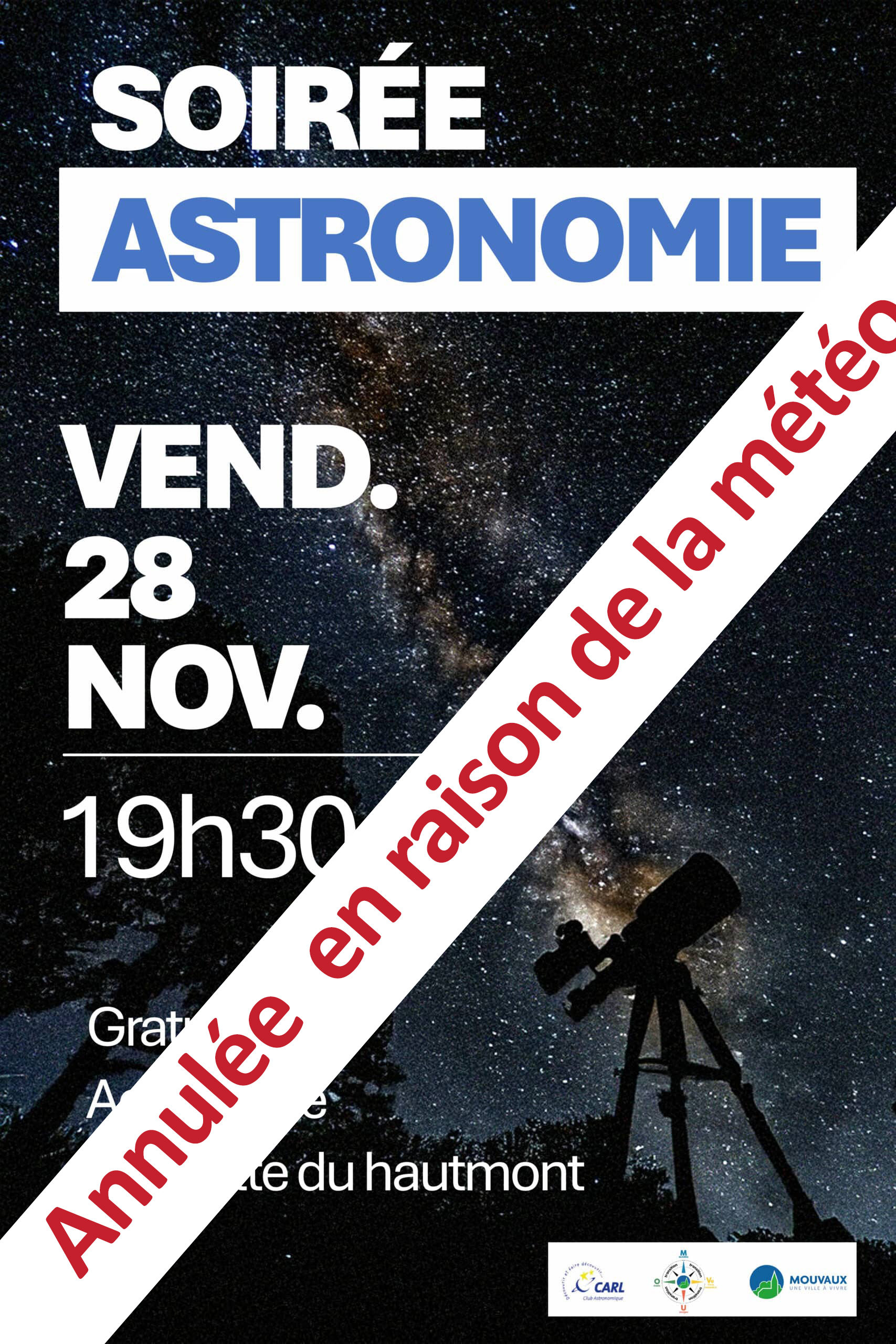 2025 Mouvaux soiree astronomie annulation